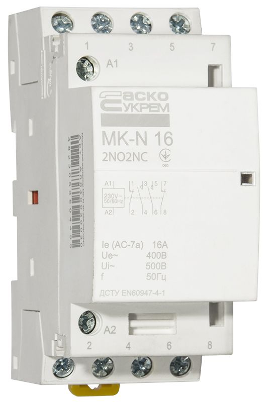 Модульний контактор MK-N 4P 16A 2NO2NC 220V