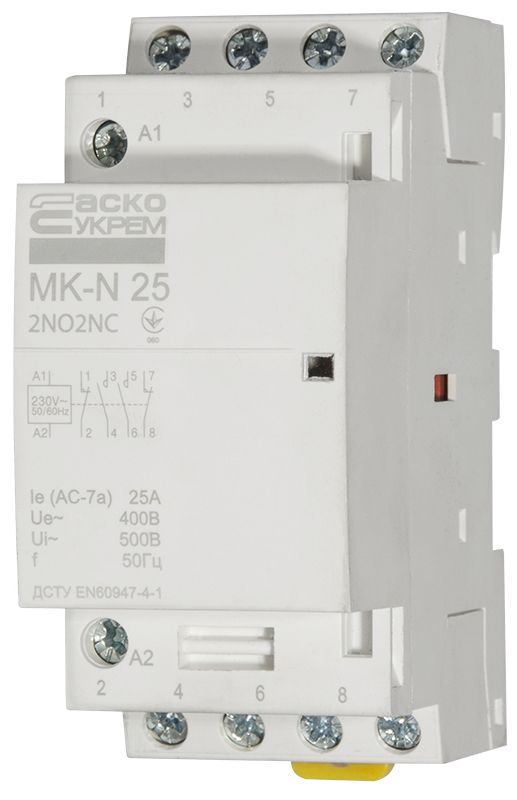 Модульний контактор MK-N 4P 25A 2NO2NC 220V