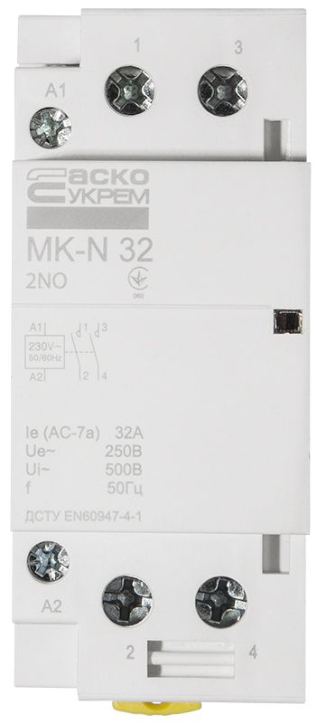 Модульний контактор MK-N 2P 32A 2NO 220V
