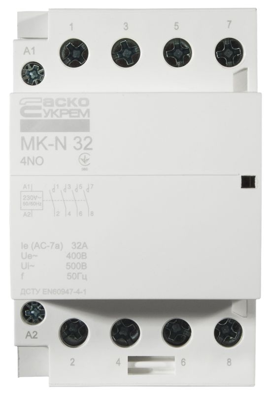Модульний контактор MK-N 4P 32A 4NO 220V