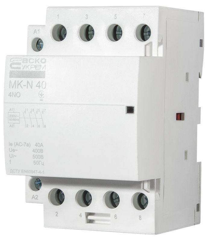 Модульний контактор MK-N 4P 40A 4NO 220V