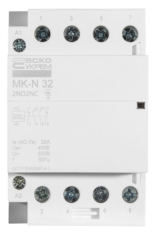 Модульний контактор MK-N 4P 32A 2NO2NC 220V