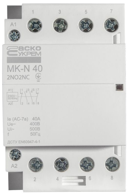 Модульний контактор MK-N 4P 40A 2NO2NC 220V