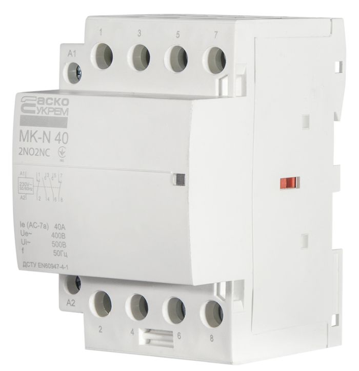 Модульний контактор MK-N 4P 40A 2NO2NC 220V