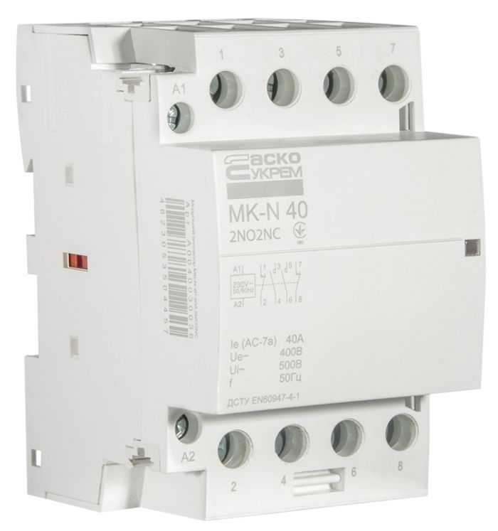Модульний контактор MK-N 4P 40A 2NO2NC 220V