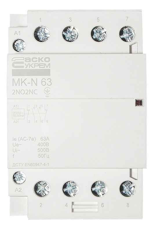 Модульний контактор MK-N 4P 63A 2NO2NC 220V