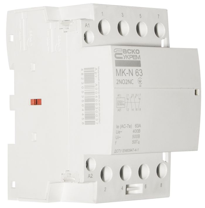 Модульний контактор MK-N 4P 63A 2NO2NC 220V