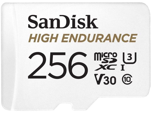 Карта пам'яті microSDXC (UHS-1 U3) SanDisk High Endurance 256Gb class 10 V30 (100Mb/s) (adapterSD) (SDSQQNR-256G-GN6IA)