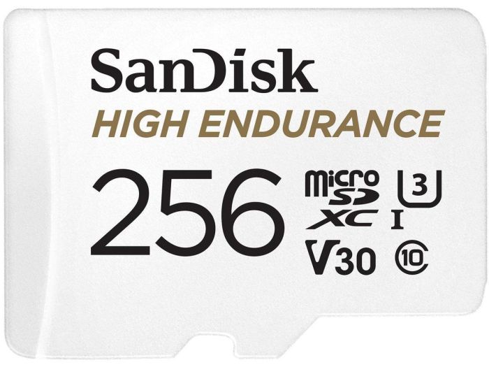 Карта пам'яті microSDXC (UHS-1 U3) SanDisk High Endurance 256Gb class 10 V30 (100Mb/s) (adapterSD) (SDSQQNR-256G-GN6IA)