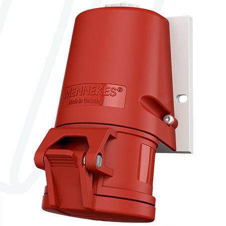 Розетка настінна 32A 4п 6г 400В, IP44, MENNEKES (артикул 27006)