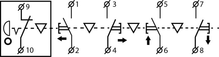 Пост кнопковий  XAL-B3-4713К з ключем