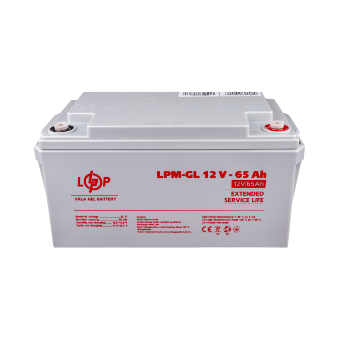 Акумулятор гелевий LPM-GL 12V - 65 Ah