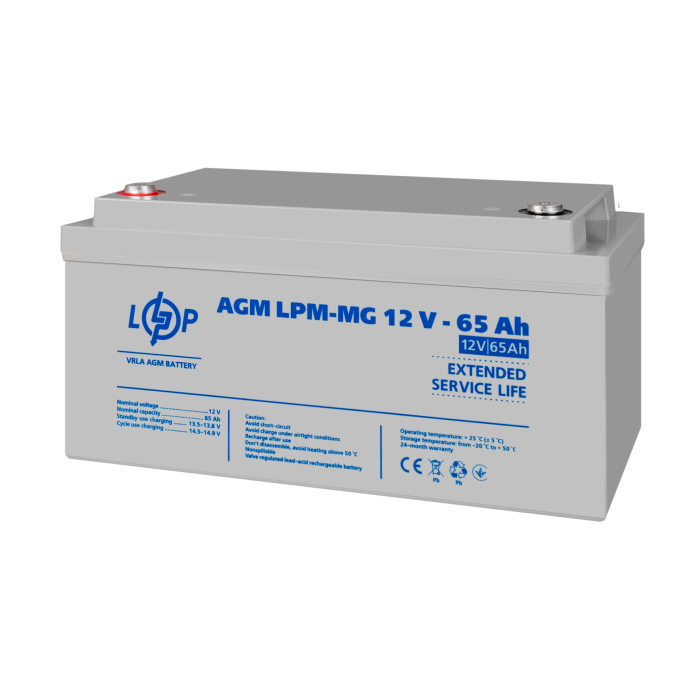 Акумулятор мультигелевий LPM-MG 12V - 65 Ah