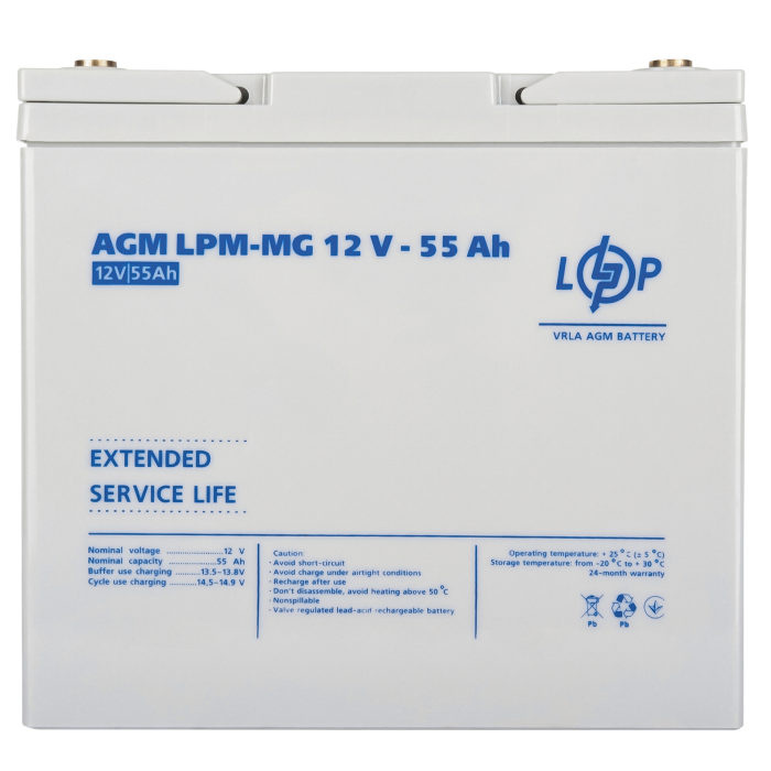 Акумулятор мультигелевий LPM-MG 12V - 55 Ah