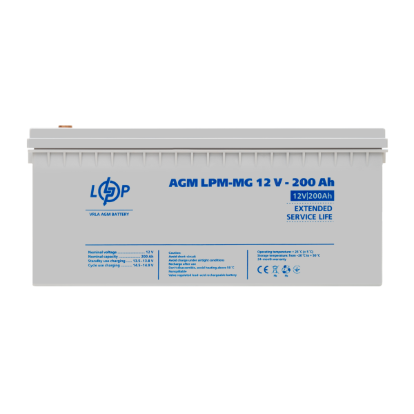 Акумулятор мультигелевий LPM-MG 12V - 200 Ah