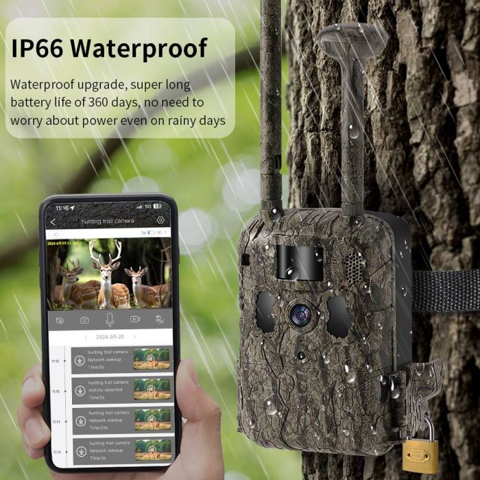 4G фотопастка JerderFo T6 (GPS, 14MP, 24000 мАг, SP)