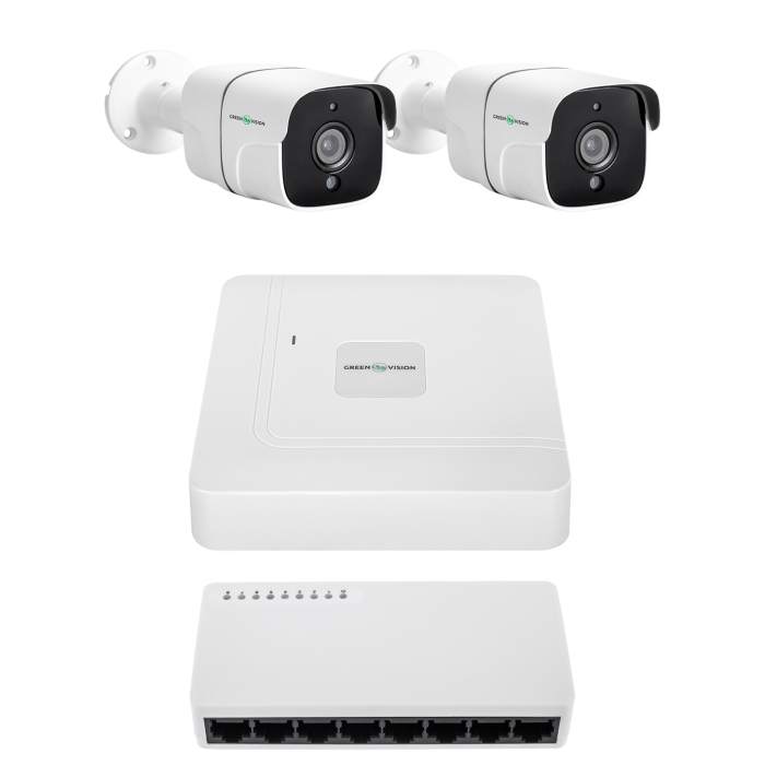 Комплект відеоспостереження на 2 камери GV-IP-K-W97/2 4MP