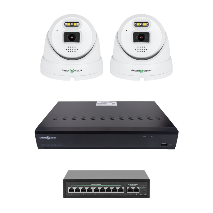 Комплект відеоспостереження на 2 камери GV-IP-K-W101/2 5MP (Ultra AI)