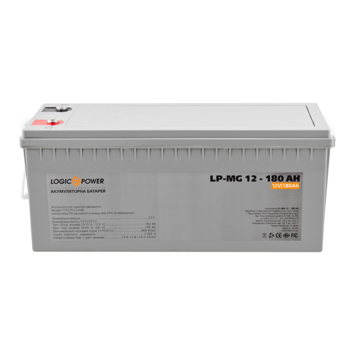 Акумулятор мультигелевий LP-MG 12V - 180 Ah Silver