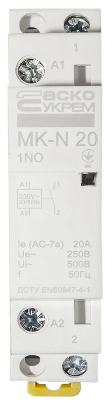 Модульний контактор MK-N 1P 20A 1NO 220V