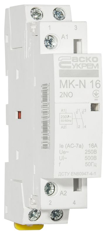 Модульний контактор MK-N 2P 16A 2NO 220V