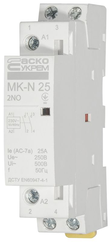 Модульний контактор MK-N 2P 25A 2NO 220V