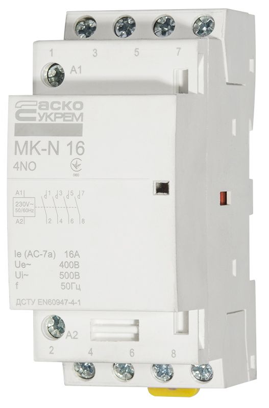 Модульний контактор MK-N 4P 16A 4NO 220V