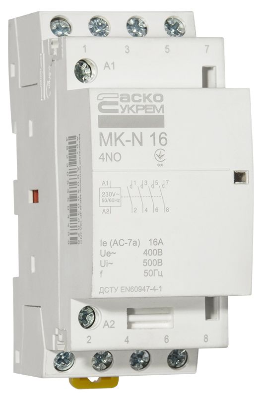 Модульний контактор MK-N 4P 16A 4NO 220V