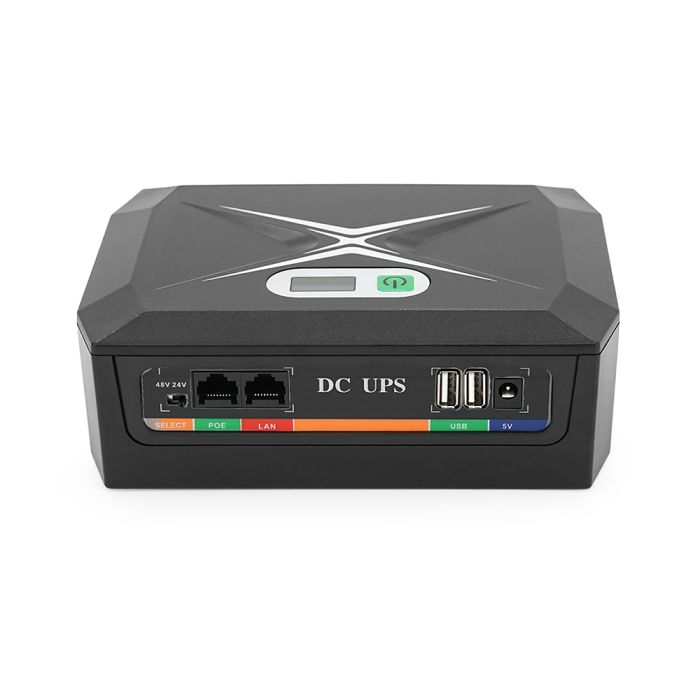 ДБЖ UPS-60W DCP-60W-20 для роутерів/комутаторів/PON/POE-430(15-24V), 5/9/12V, 20800мAh(8*2600MAh), USB 3.0, Black, BOX