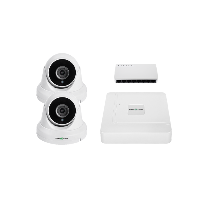 Комплект відеоспостереження на дві камери GV-IP-K-W95/ 5MP