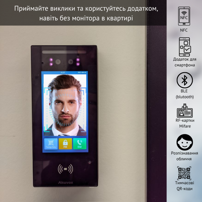 E16C - Багатоабонентна панель виклику з розпізнаванням обличчя, Багатоабонентна