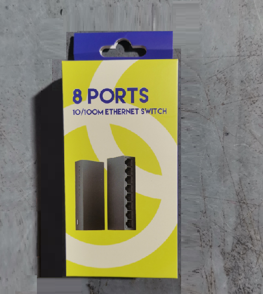 Комутатор UT-SF08, 8 портів Ethernet 10/100 Мбіт/с, USB DC5V0.6A. 120*36*21mm, BOX Q60