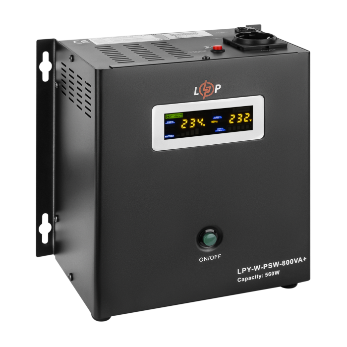 ДБЖ з правильною синусоїдою 12V LPY-W-PSW-800VA+(560Вт)5A/15A