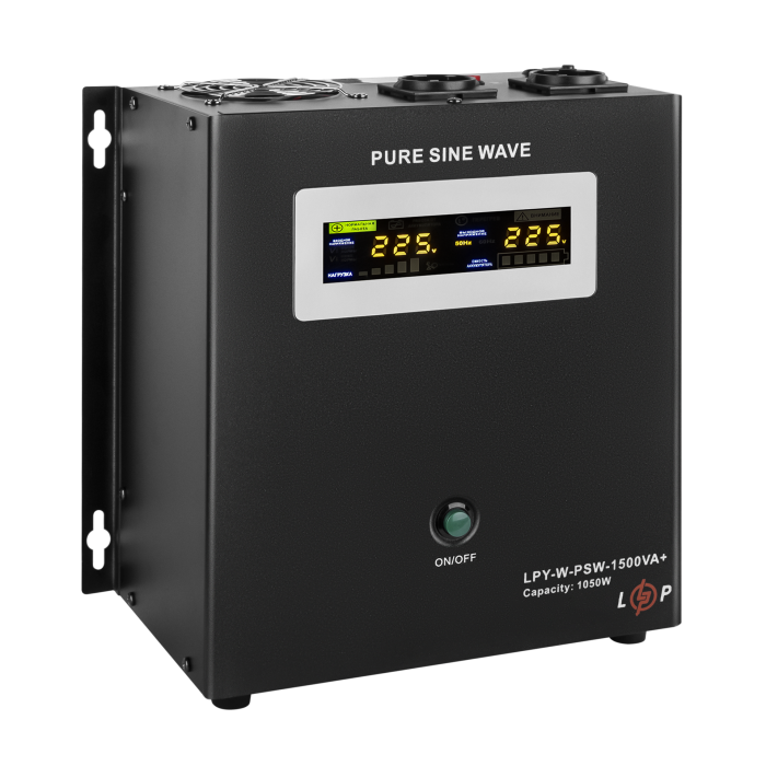 ДБЖ з правильною синусоїдою 24V LPY-W-PSW-1500VA+(1050Вт)10A/15A