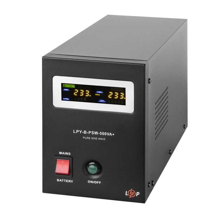 ДБЖ з правильною синусоїдою 12V LPY-B-PSW-500VA+ (350Вт) 5A/10A