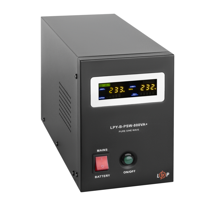 ДБЖ з правильною синусоїдою 12V LPY-B-PSW-800VA+(560Вт) 5A/15A