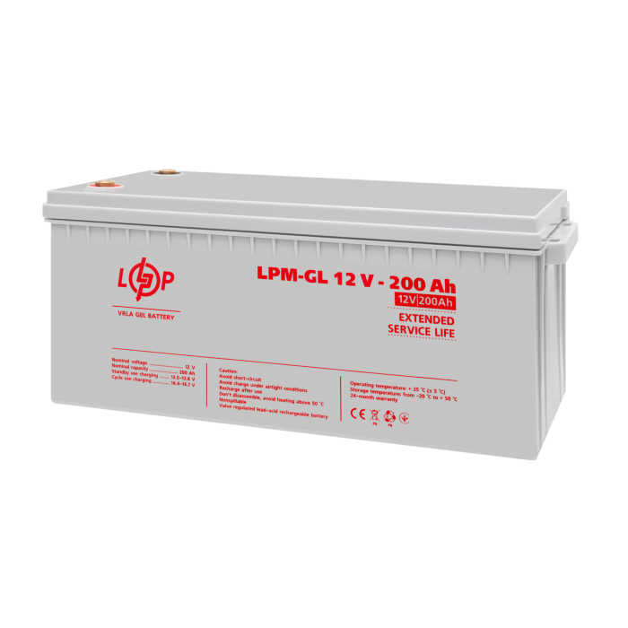 Акумулятор гелевий LPM-GL 12V - 200 Ah