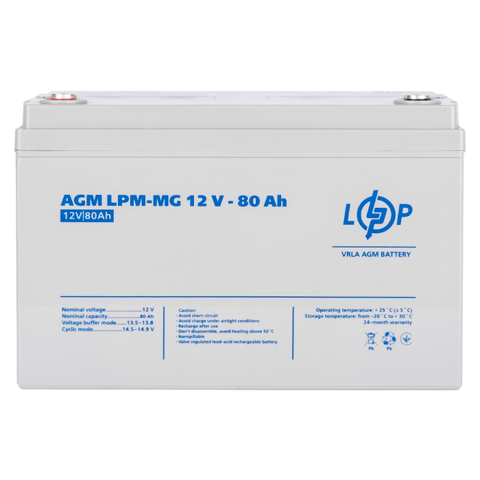 Акумулятор мультигелевий LPM-MG 12V - 80 Ah