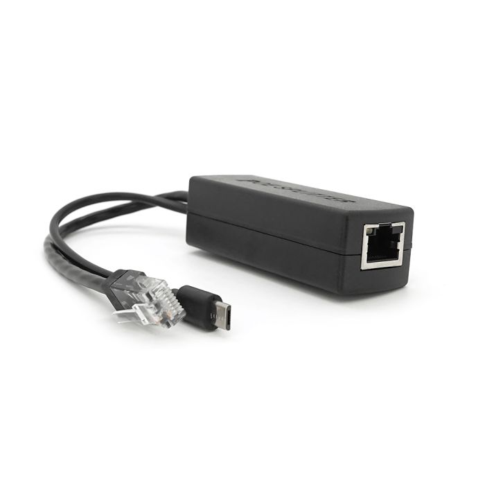 POE спліттер AOT-0524 48V-5V, RJ45, Mini-USB (10/100Мбіт, Вхід-48V/Вихід 5V 2.4А)