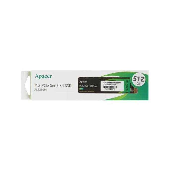 Накопичувач SSD M.2 Apacer AS2280P4 512GB 2280 PCIe 3.0x4 NVMe 3D TLC Read/Write: 2100/1500 MB/sec (AP512GAS2280P4-1)