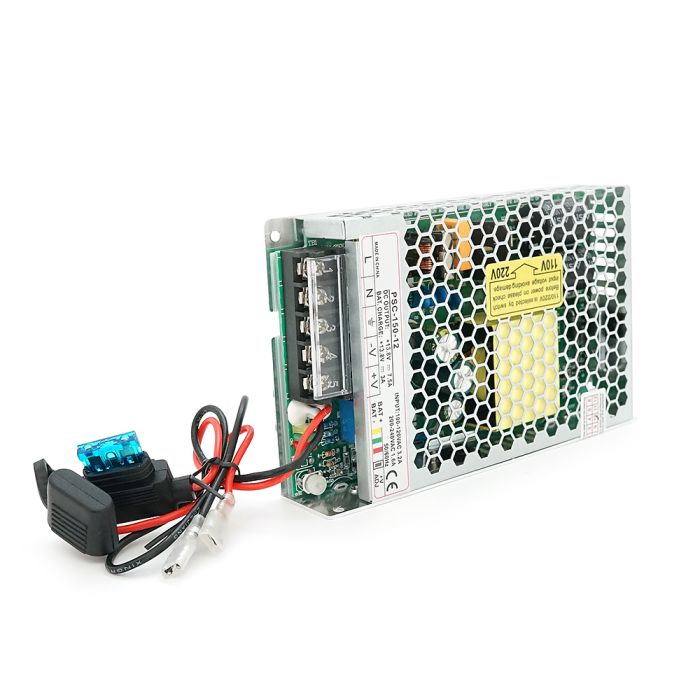 UPS без боксу CEKO PSC-150-12 під зовнішній акб, потужність 12V(150W), струм заряду акб 13.8В/3А, метал, 159×97×30 мм