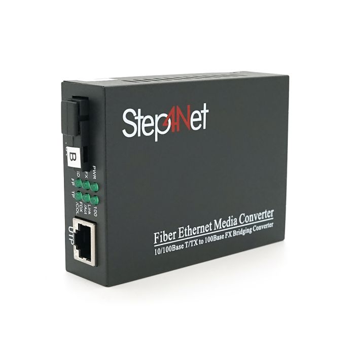 Медіаконвертер Step4Net MC-R-0,1-1SM-1310nm, 1550 WDM одноволоконний Full/Half duplex, SC 20km (0+70°C), + блок живлення 5V 1A Q50
