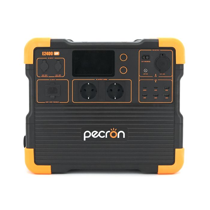 Зарядна станція Pecron E2400LFP. Місткість 2048Wt/h, Потужність 2400W. Out: 2хAC220, 4ХUSB-A, 2ХUSB-C, XT60, DC5525. 380x240x350 мм. 24 кг.