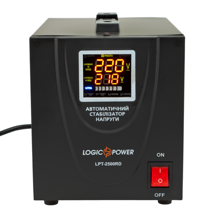 Стабілізатор напруги LPT-2500RD BLACK (1750W)