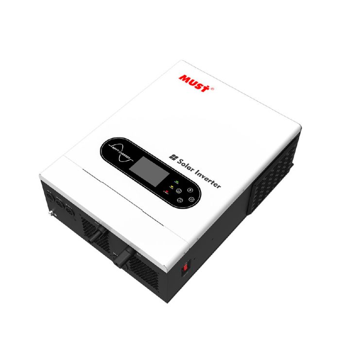 Гібридний інвертор MUST PV18-6048ECO. 6000W, 48V, струм заряду 100A, 170-280V, MPPT (100А, 60-360 Vdc), 318×454×122.5 мм. 9 кг.