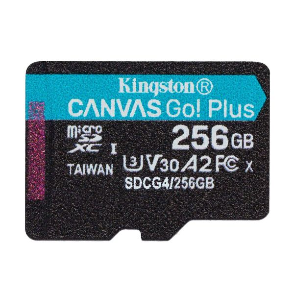 Карта пам'яті microSDXC (UHS-1 U3) Kingston Canvas Go! Plus 256Gb class 10 A2 V30 (R200MB/s, W-160MB/s) (SDCG4/256GBSP)