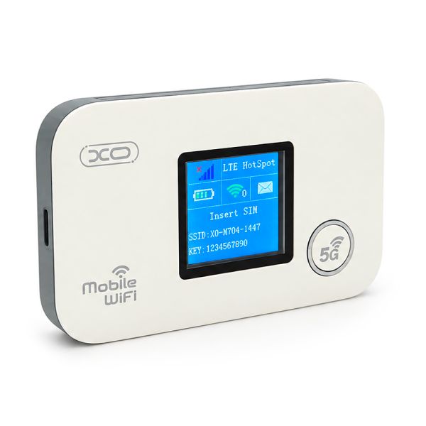 4G XO TX04 Портативний мобільний WiFi-маршрутизатор, (батарея) 3000 мАг. 802.11 b/g/n, 4G/3G, 95,1*58,6*15,7 мм, 90г. Білий