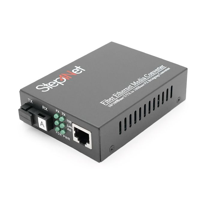 Медіаконвертер Step4Net MC-R-0,1-1SM-1310nm-20-LFP, 1550 WDM одноволоконний Full/Half duplex, SC 20km (0+70°C), + блок живлення 5V 1A Q50