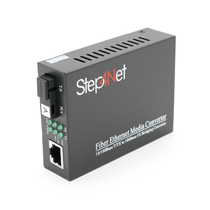 Медіаконвертер Step4Net MC-R-0,1-1SM-1310nm-20-LFP, 1550 WDM одноволоконний Full/Half duplex, SC 20km (0+70°C), + блок живлення 5V 1A Q50