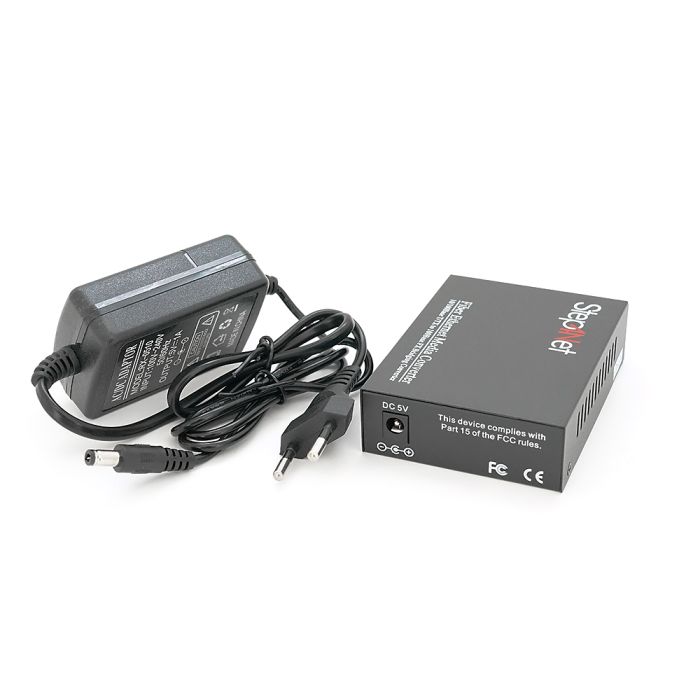 Медіаконвертер Step4Net MC-R-0,1-1SM-1310nm-20-LFP, 1550 WDM одноволоконний Full/Half duplex, SC 20km (0+70°C), + блок живлення 5V 1A Q50
